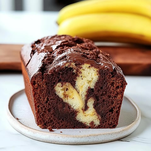 Marmorerat bananbröd med choklad, enkelt recept