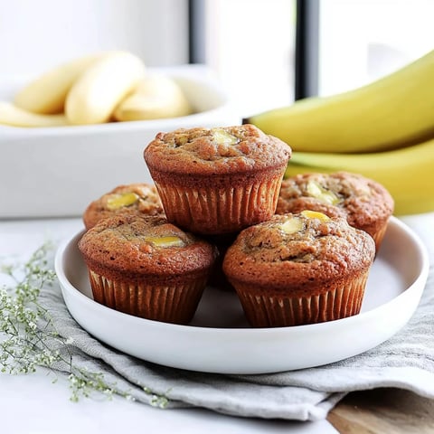 Saftiga bananmuffins (som bananabröd)