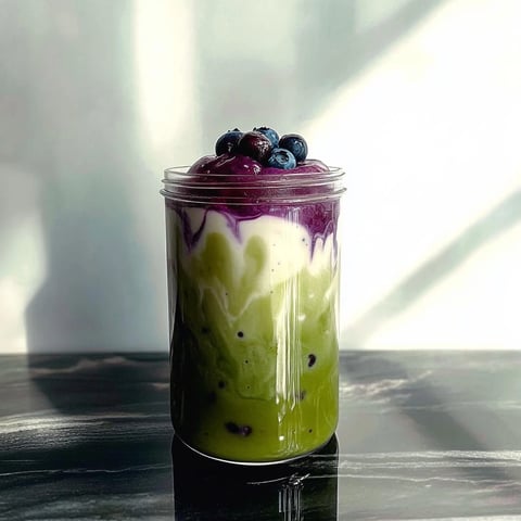 Matcha Frappuccino med Blåbär